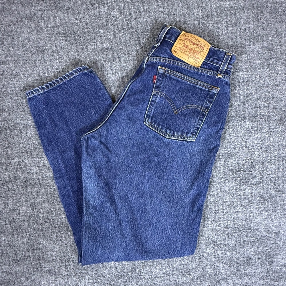 Levis 560 Loose Fit Straight Leg Jeans Mens 12 Medium Wash Blue Denim 100 Cotton